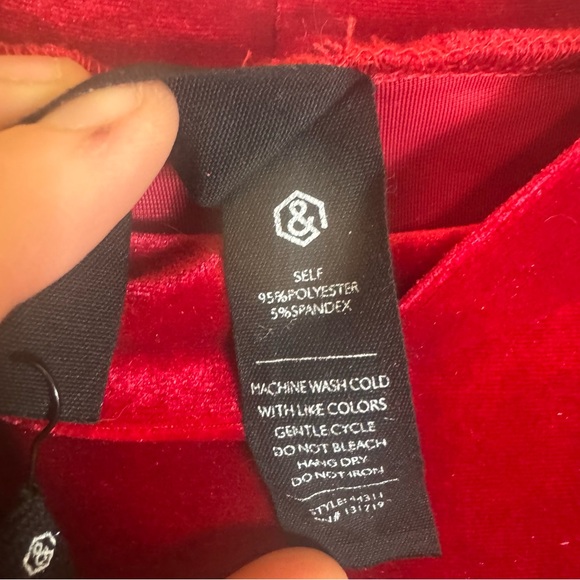 NWT Agnes & Dora Red Mock Neck Swing Tank Velvet Dress XL 16-18 - Picture 6 of 6